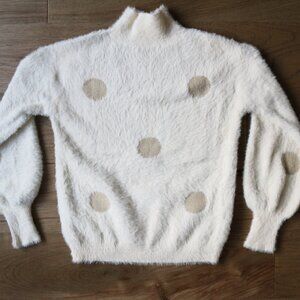 Polka Dot Fuzzy Sweater